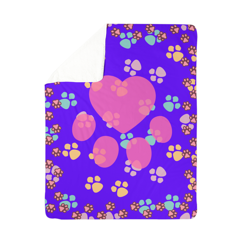 Kitty Footprints Blanket