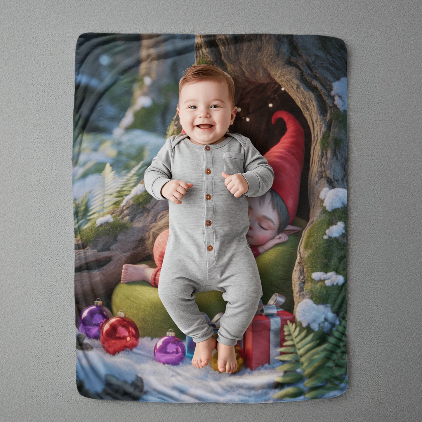 Sleeping Elf Brown Haired Girl Blanket