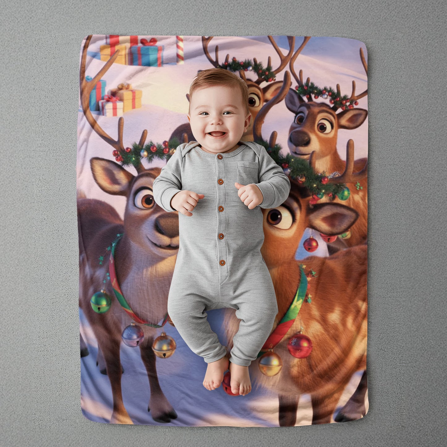 Christmas Reindeer Blanket