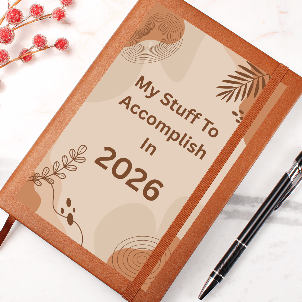 2026 Goals Journal Vegan Leather