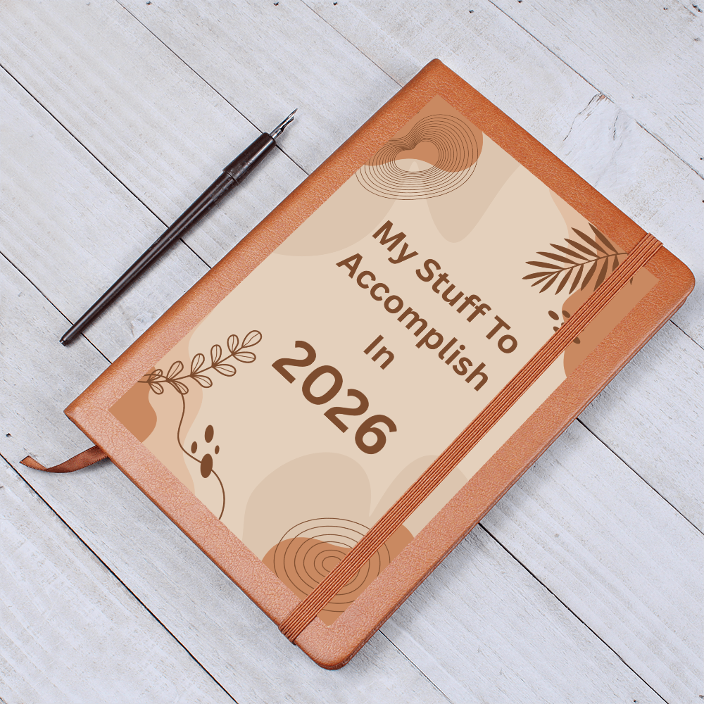 2026 Goals Journal Vegan Leather