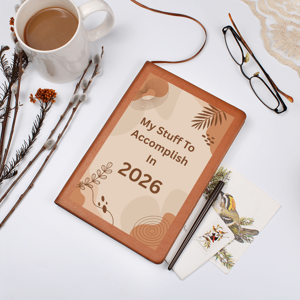 2026 Goals Journal Vegan Leather