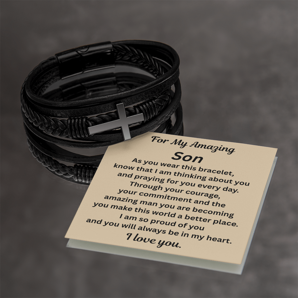 For My Amazing Son Cross Bracelet