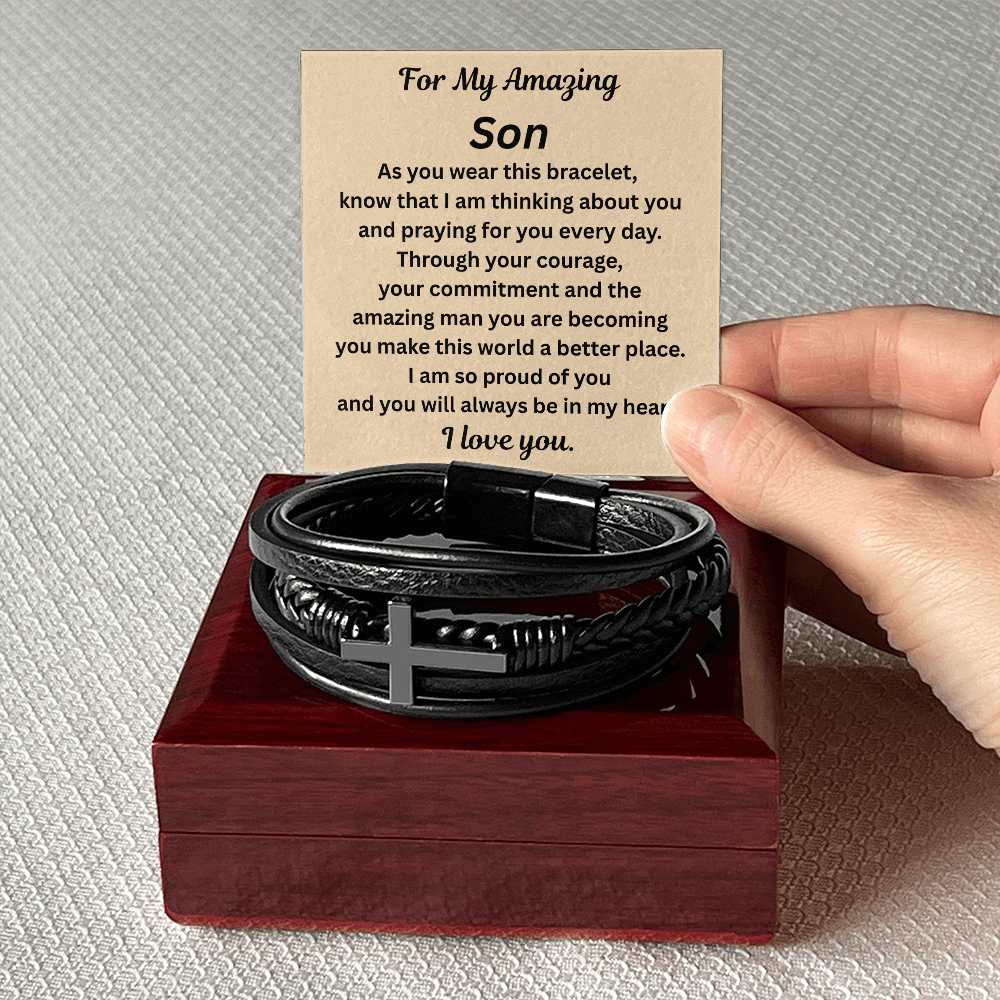 For My Amazing Son Cross Bracelet