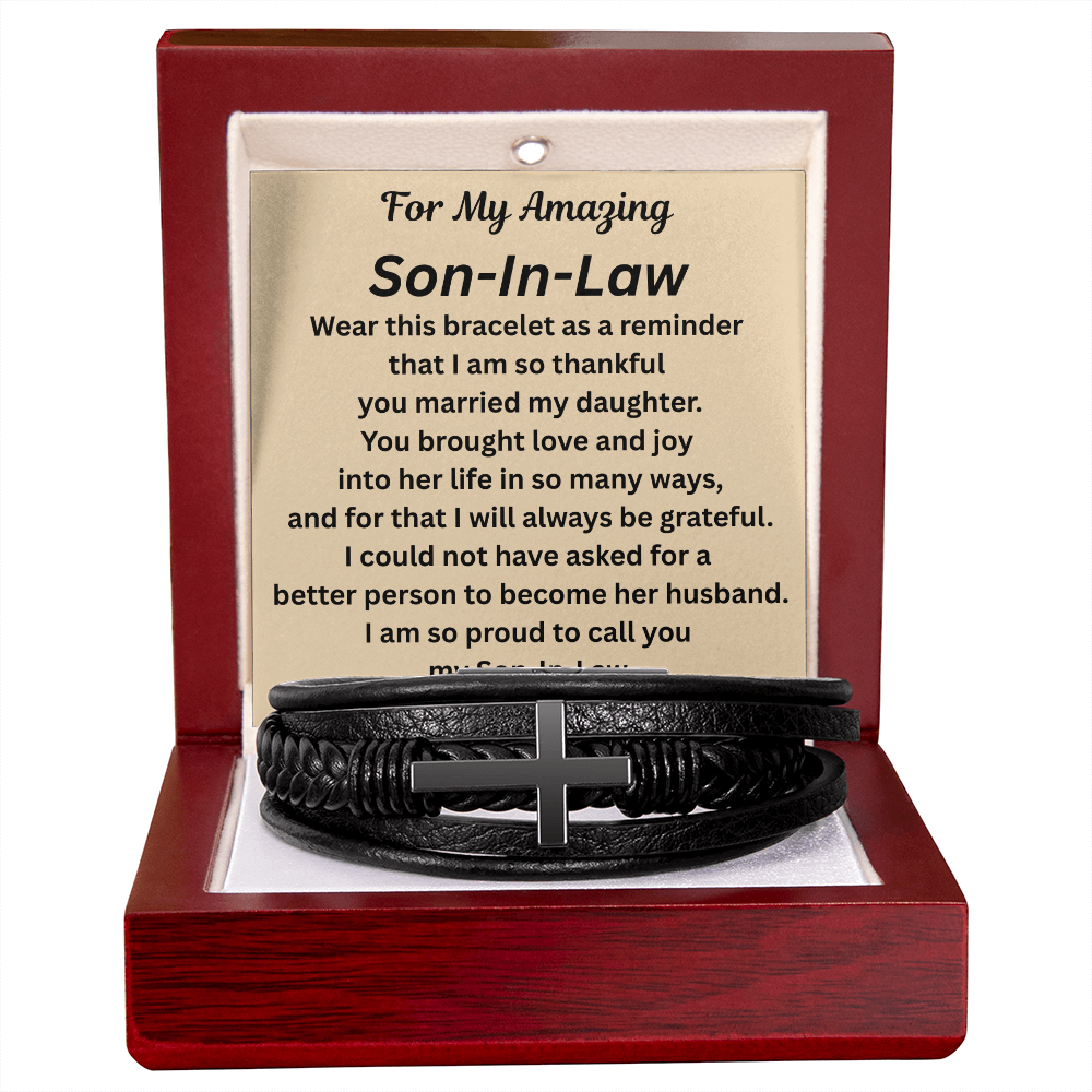 For My Amazing Son-in-law Cross Bracelet
