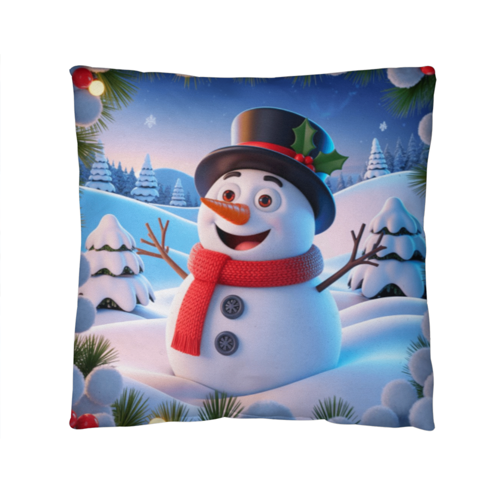 Winter Snowman Pillow