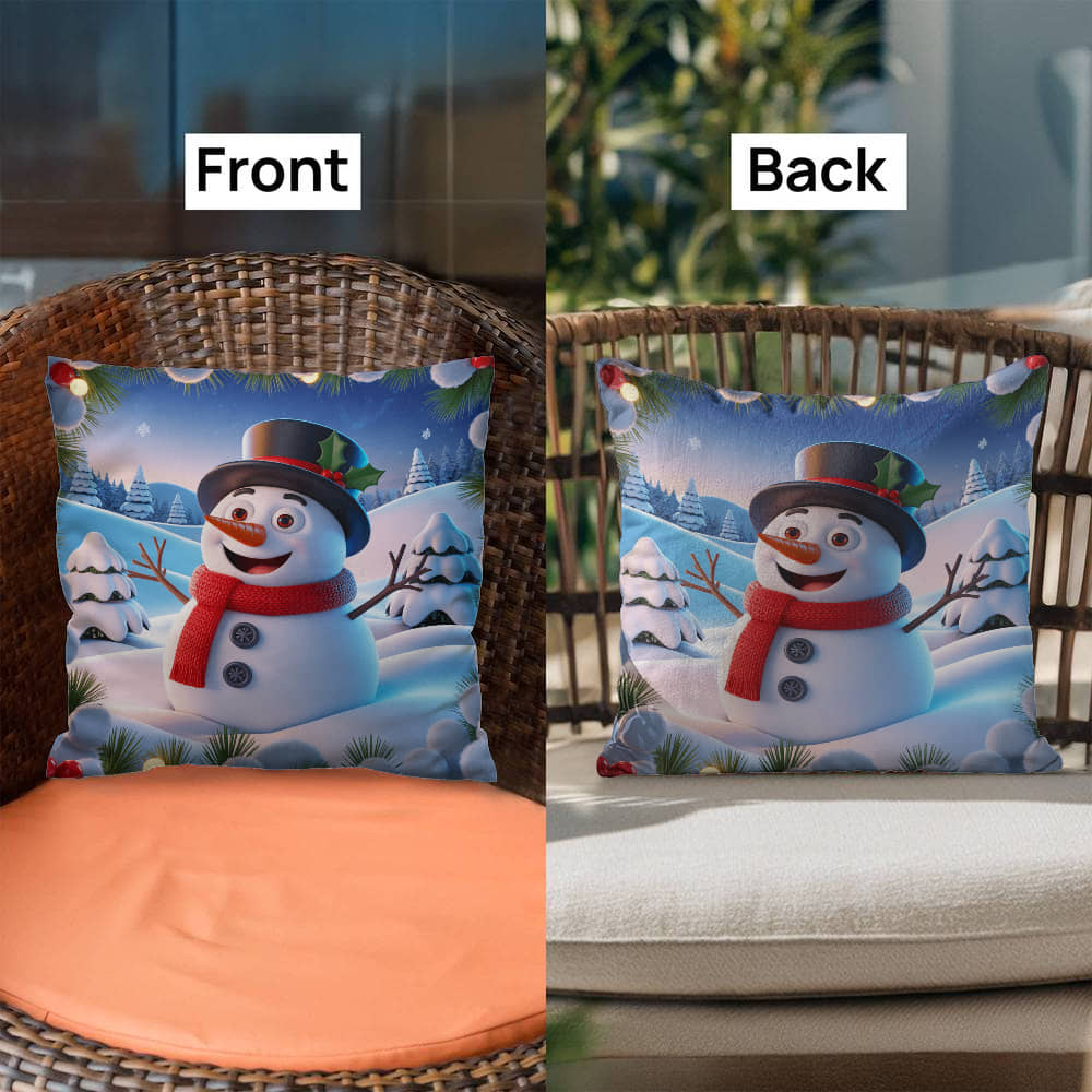 Winter Snowman Pillow