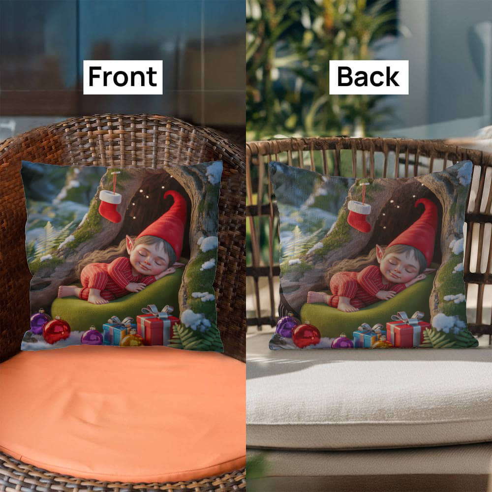 Sleeping Elf Brown Haired Girl Pillow