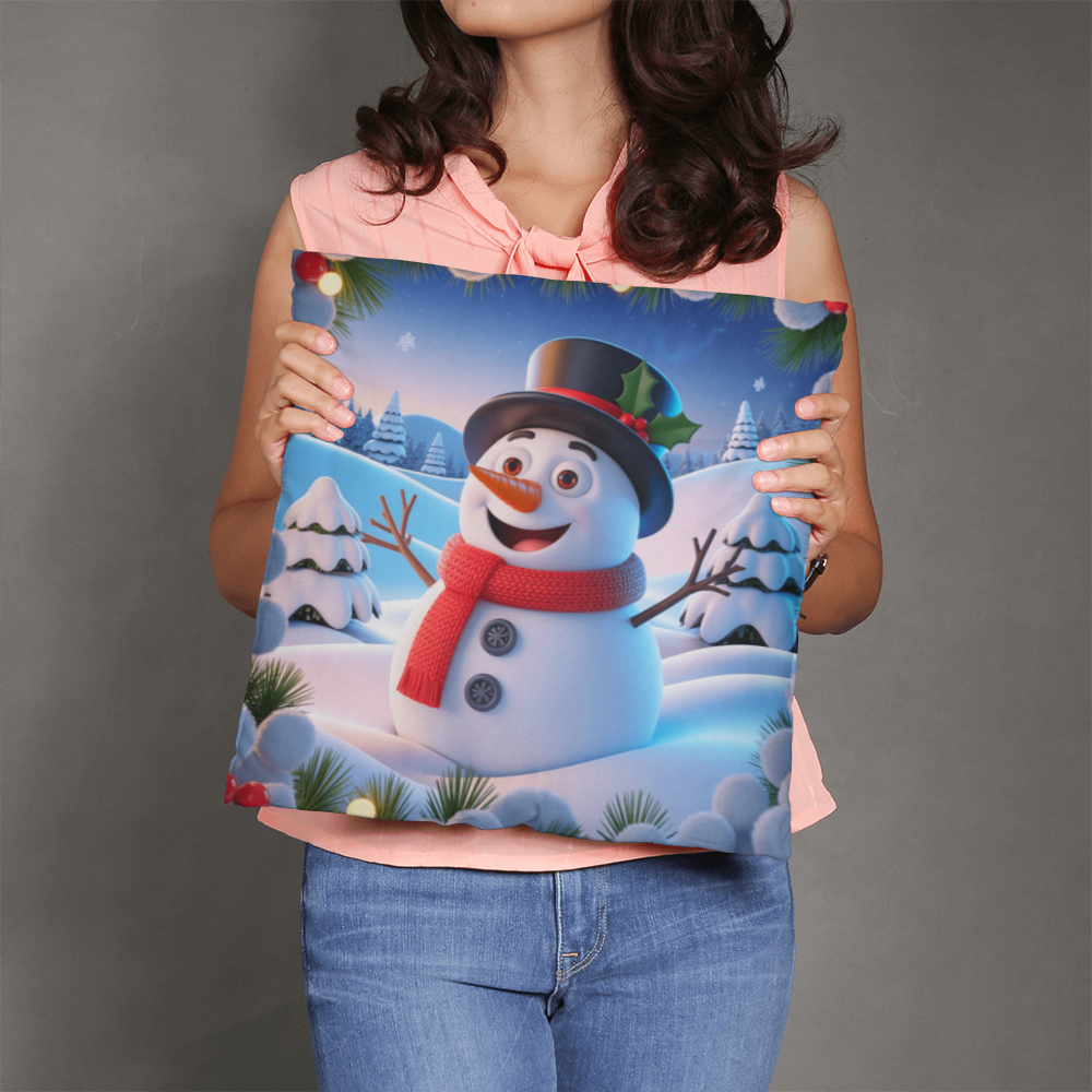 Winter Snowman Pillow