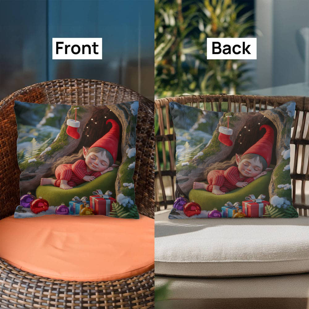 Sleeping Elf Brown Haired Girl Pillow