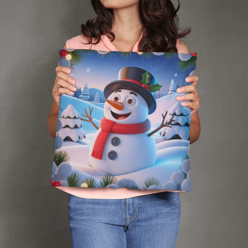 Winter Snowman Pillow