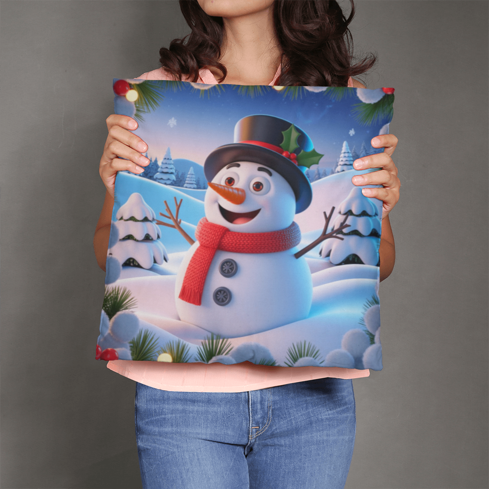 Winter Snowman Pillow