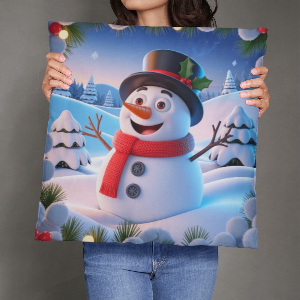 Winter Snowman Pillow