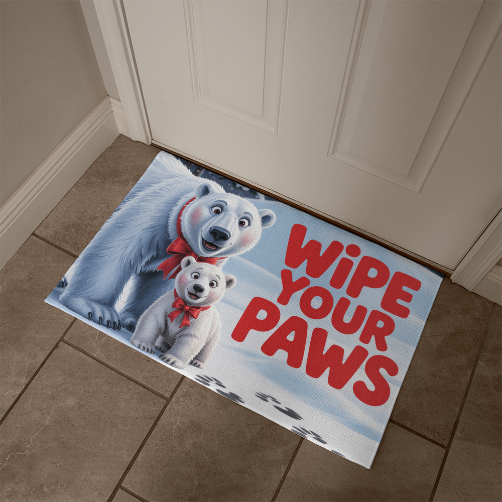 Polar Bear Paws  Floor Mat