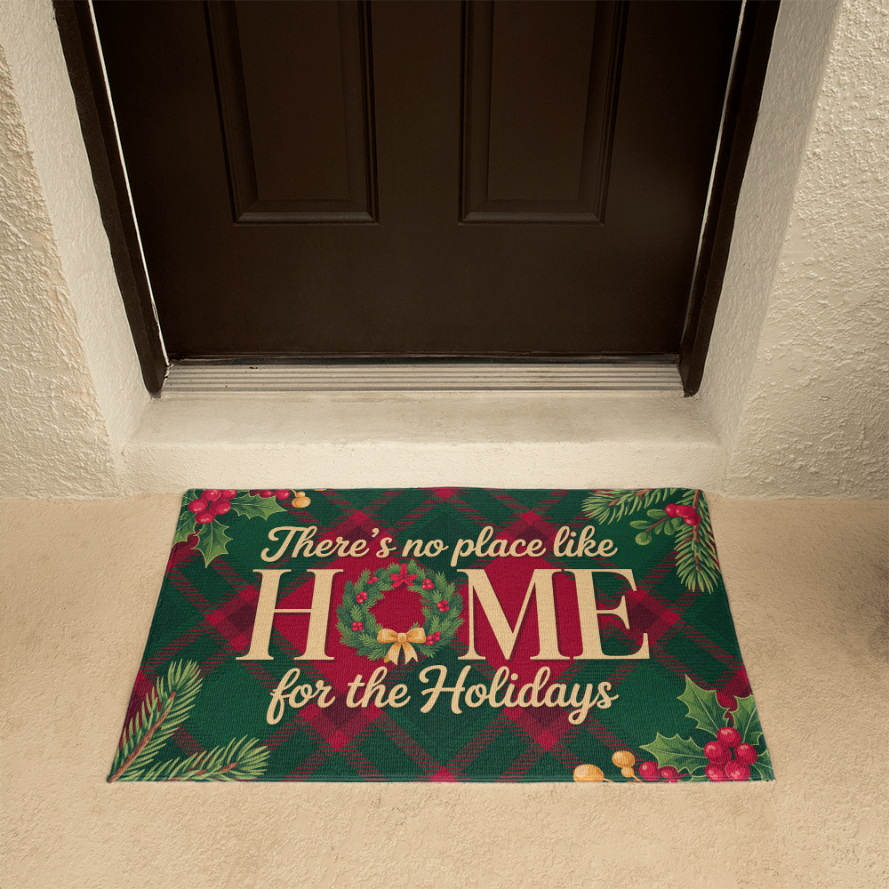 There's No Place Like Home For The Holidays Floor Mat