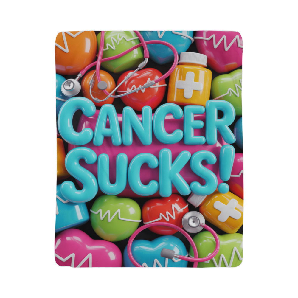Cancer Sucks (blue) Blanket