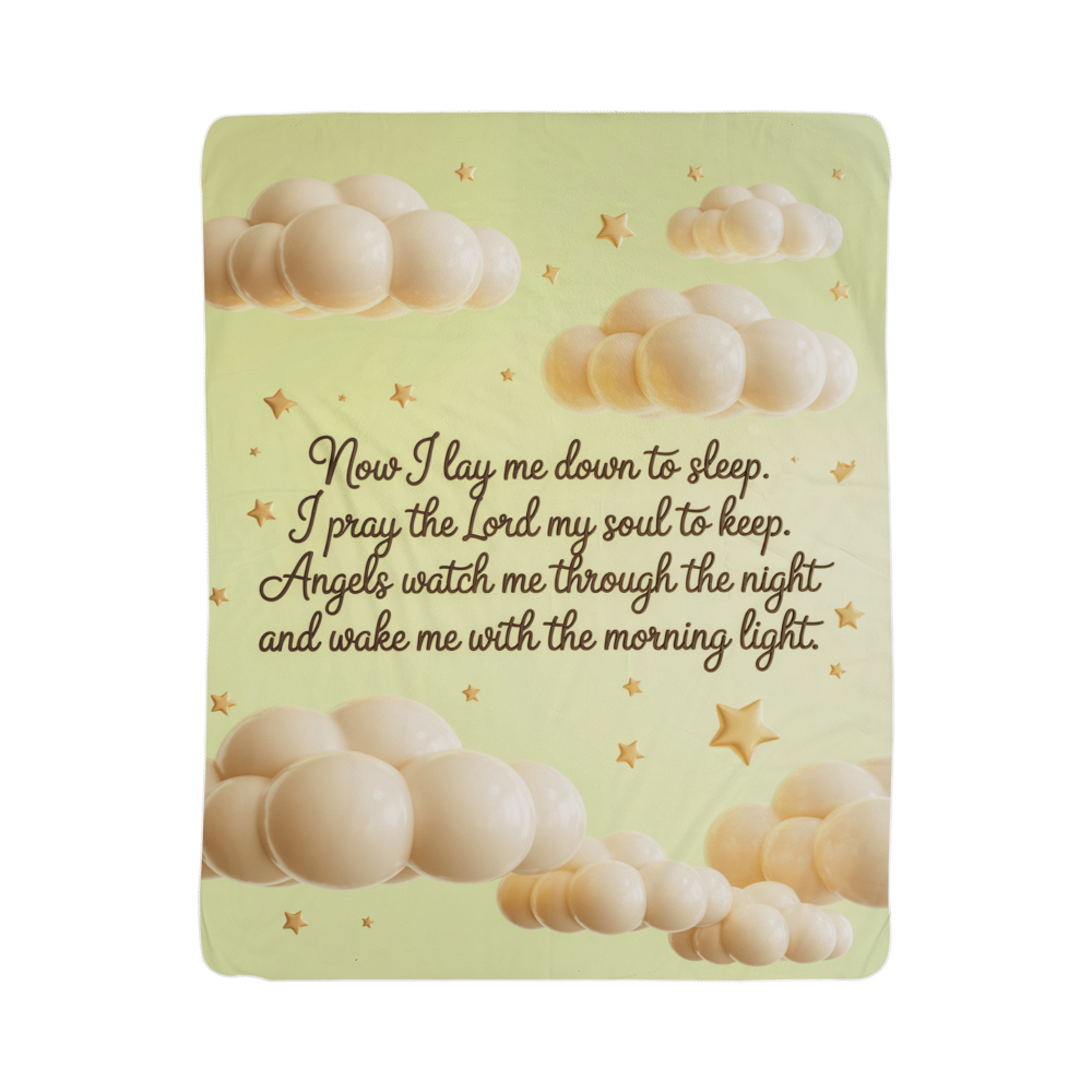 Now I lay me down to sleep Blanket (yellow)