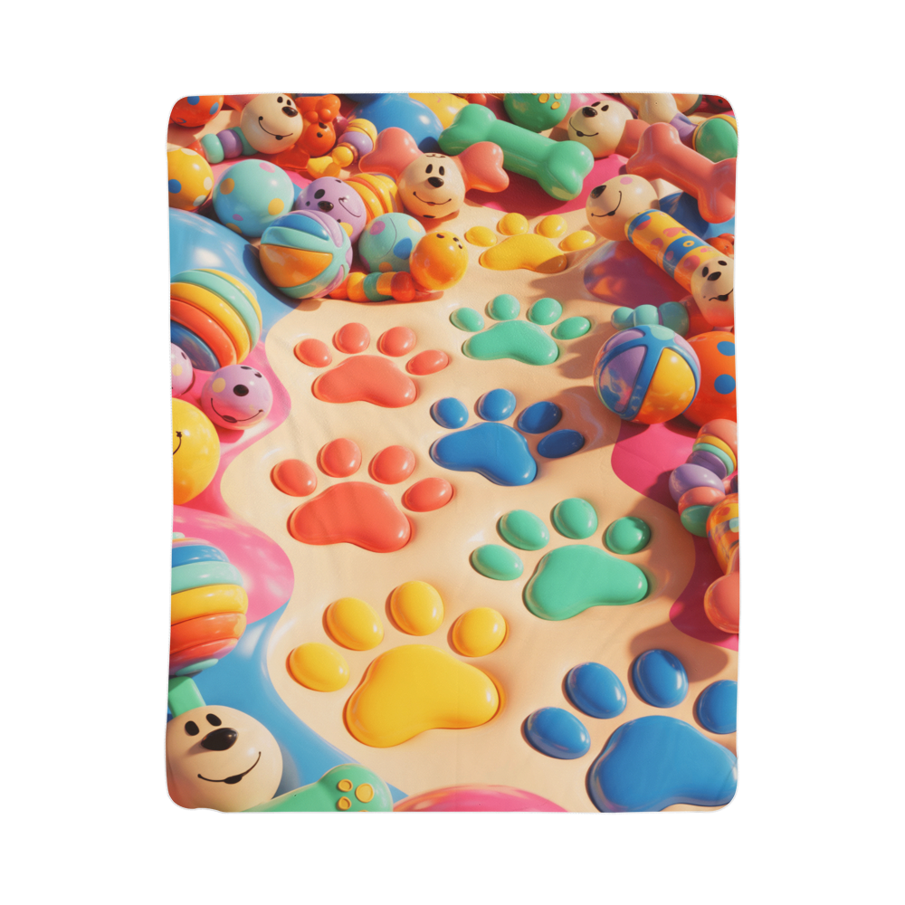 Doggie Footprint Blanket