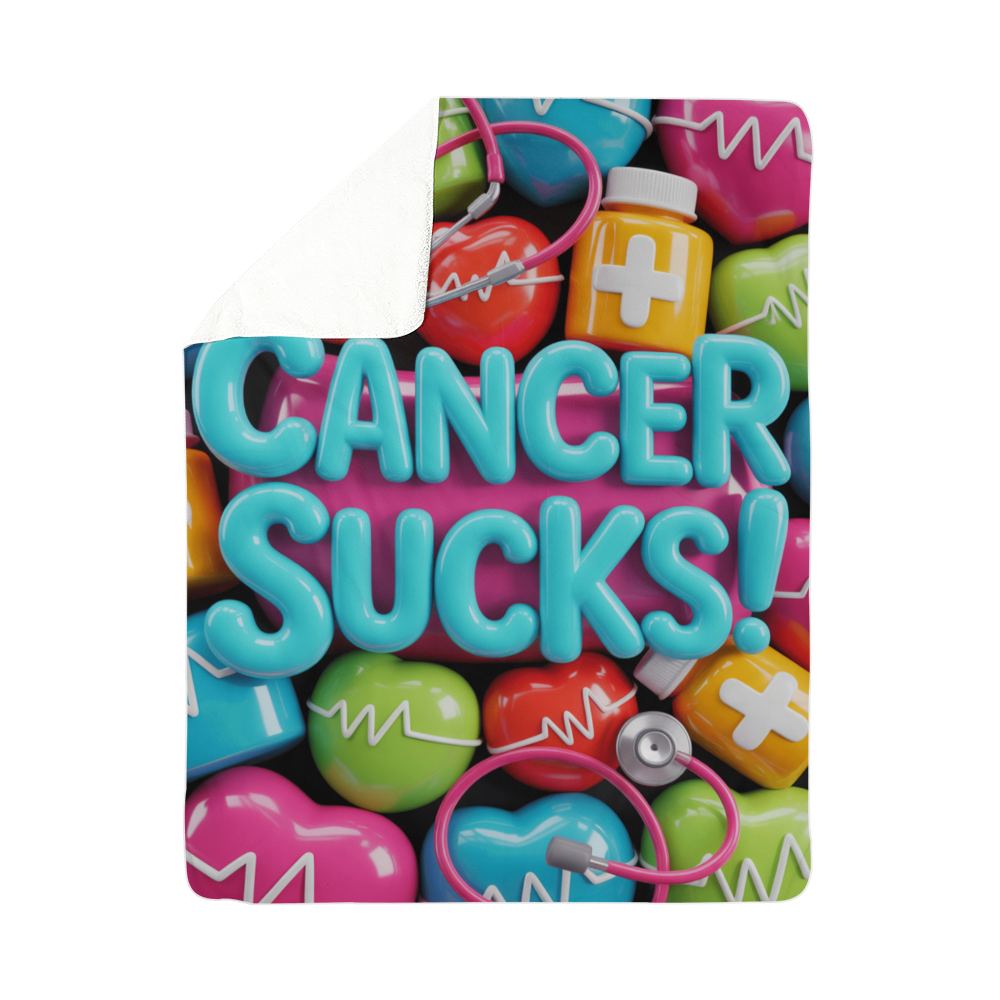 Cancer Sucks (blue) Blanket