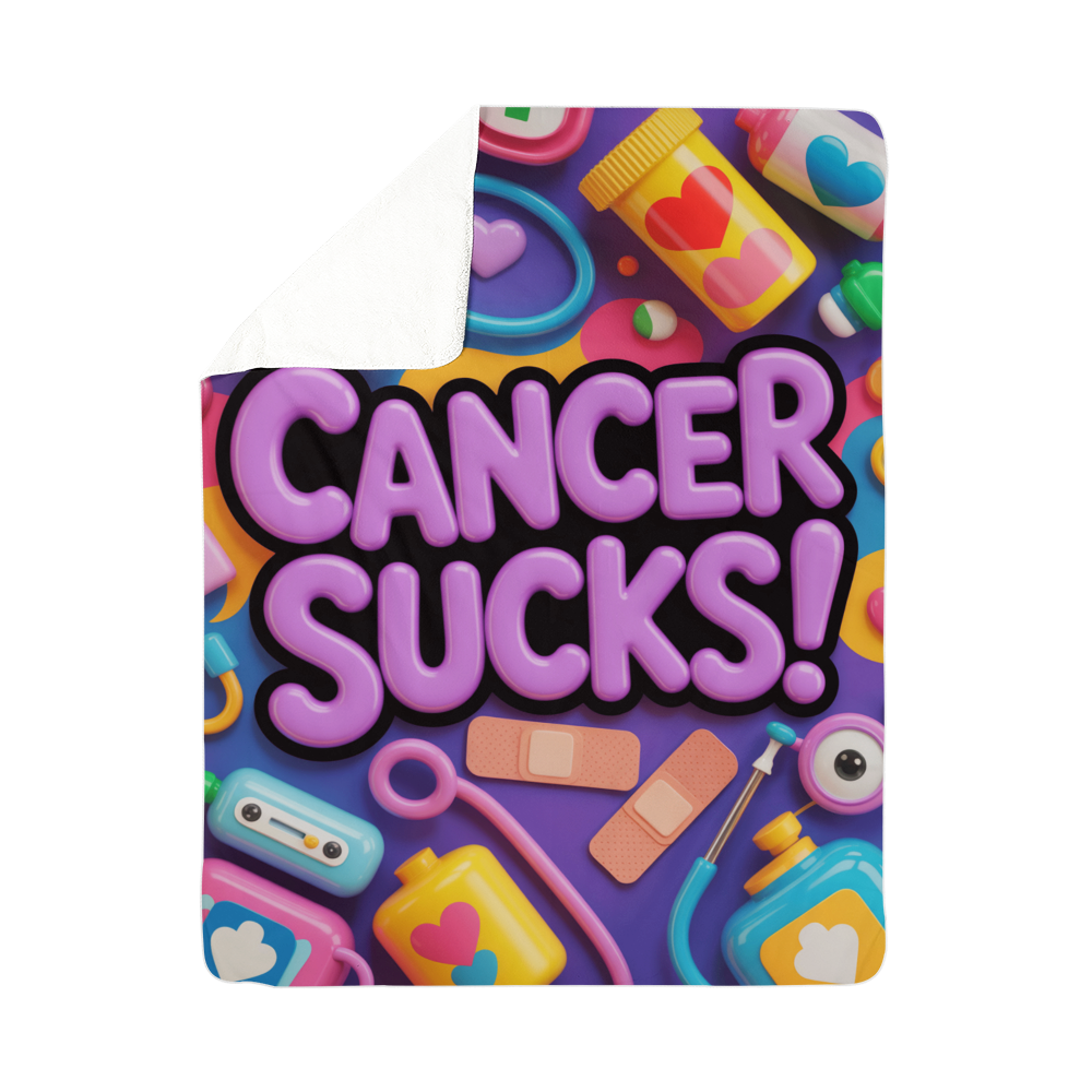 Cancer Sucks (purple) Blanket