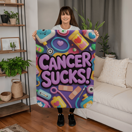 Cancer Sucks (purple) Blanket