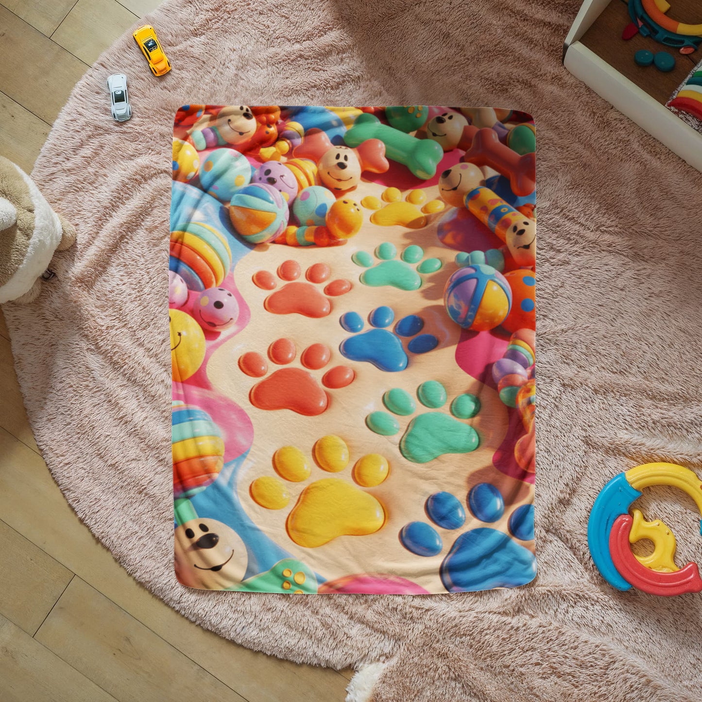 Doggie Footprint Blanket