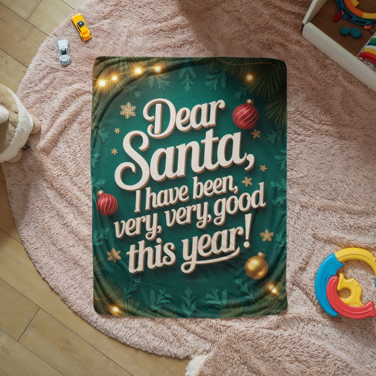 Dear Santa Blanket (green)