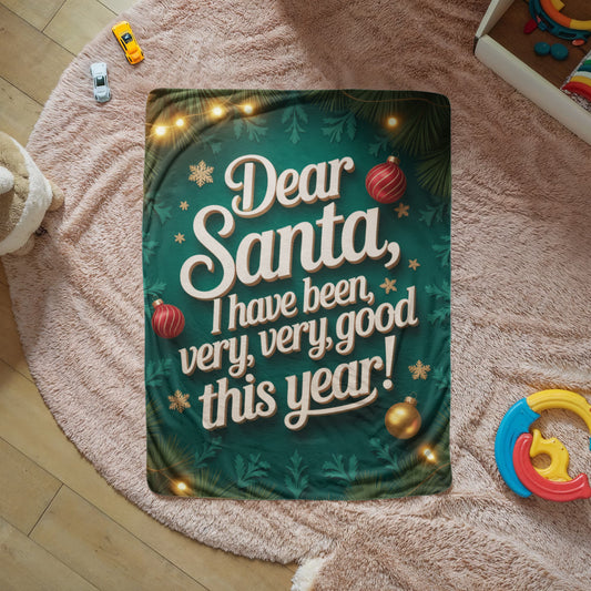 Dear Santa Blanket (green)