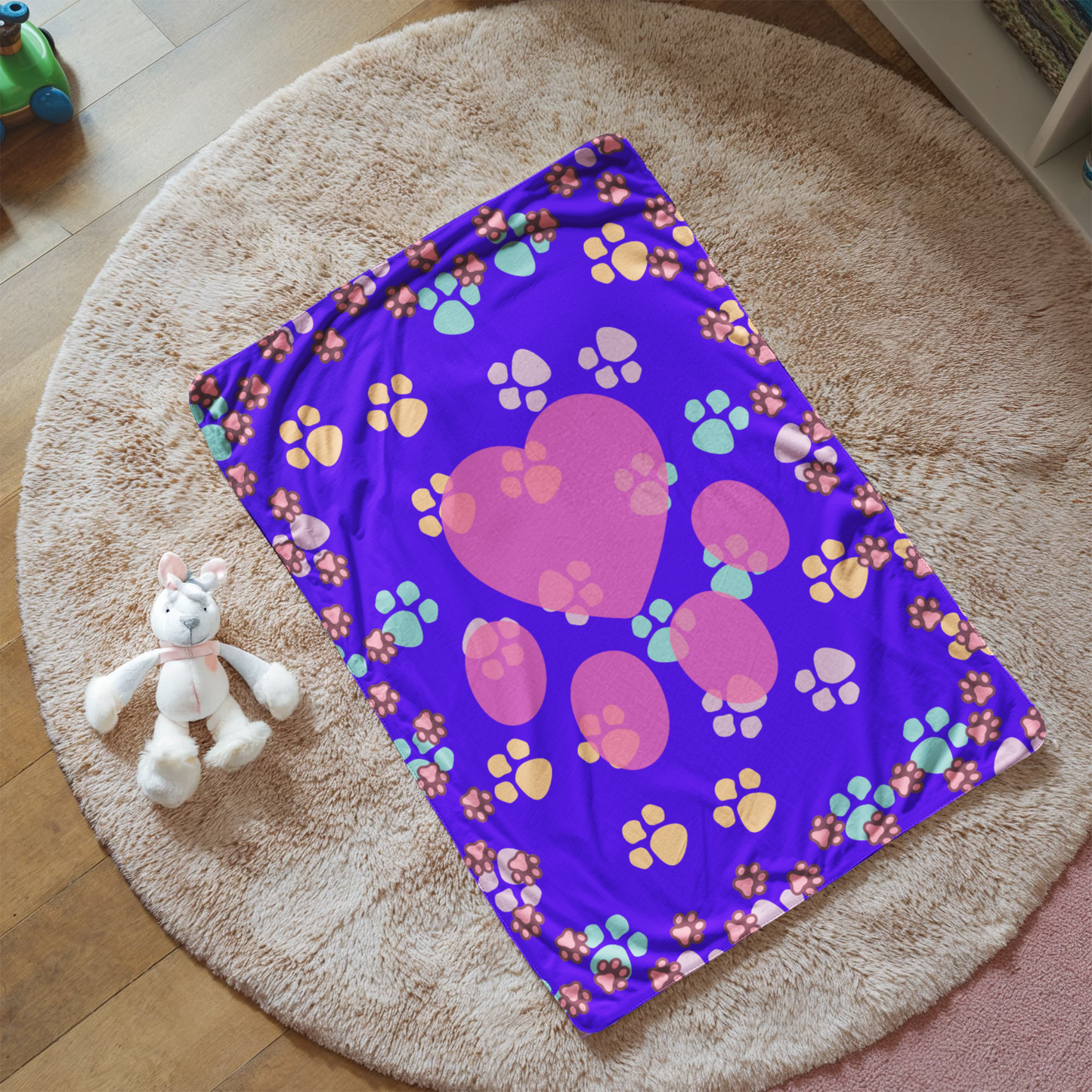 Kitty Footprints Blanket