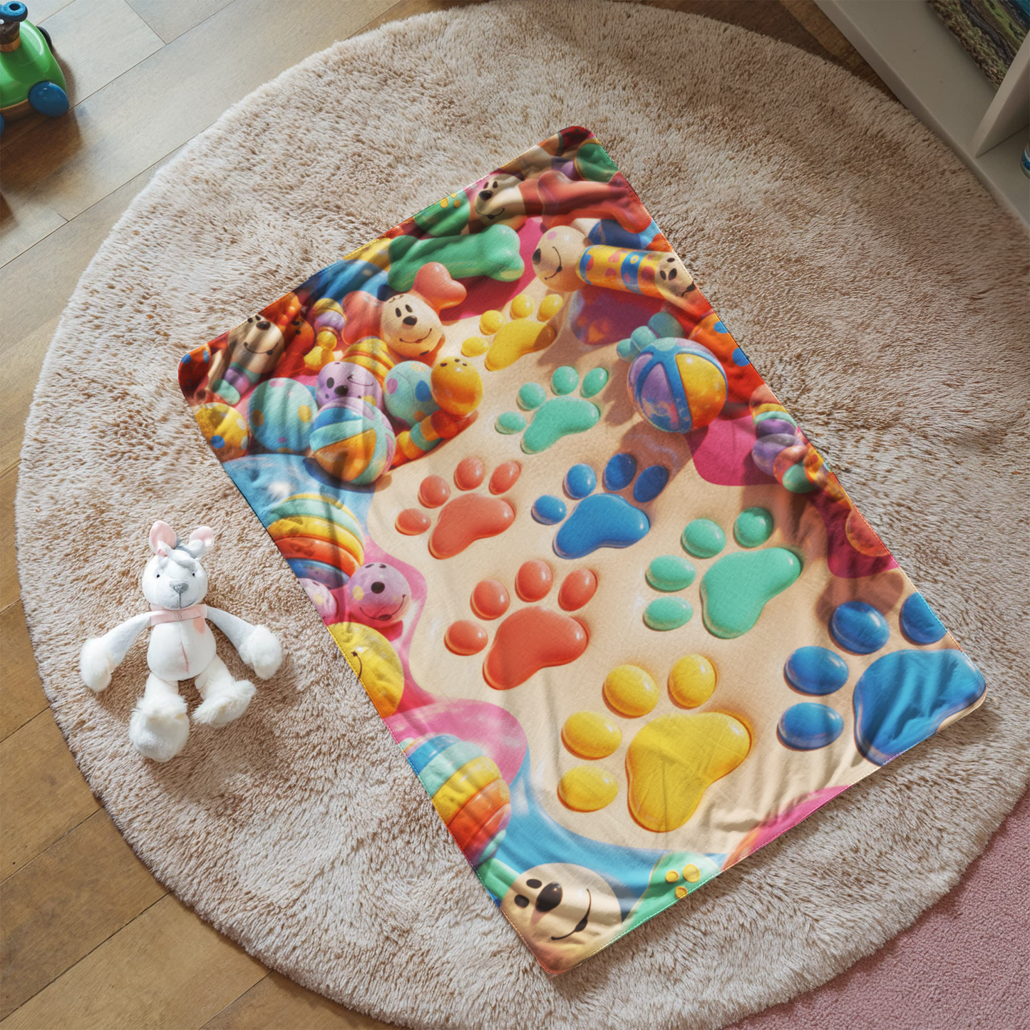 Doggie Footprint Blanket