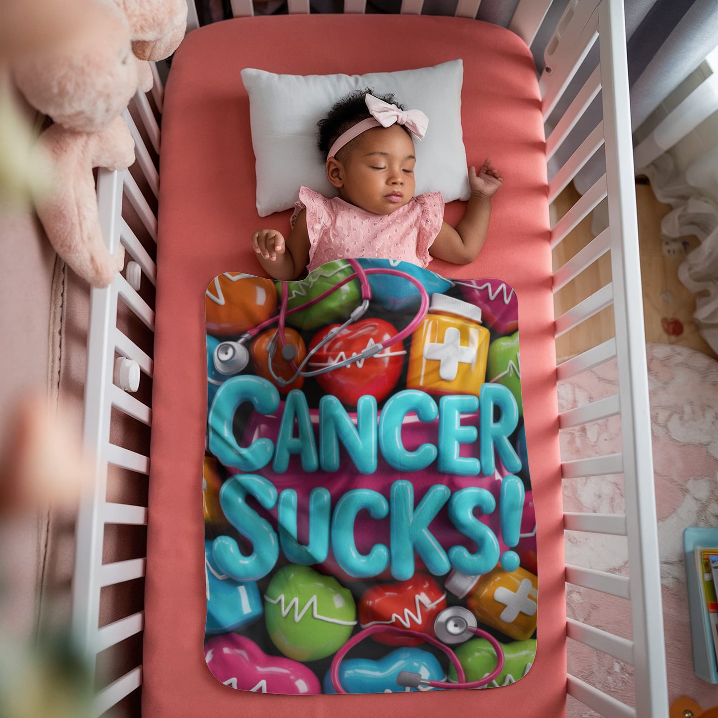 Cancer Sucks (blue) Blanket
