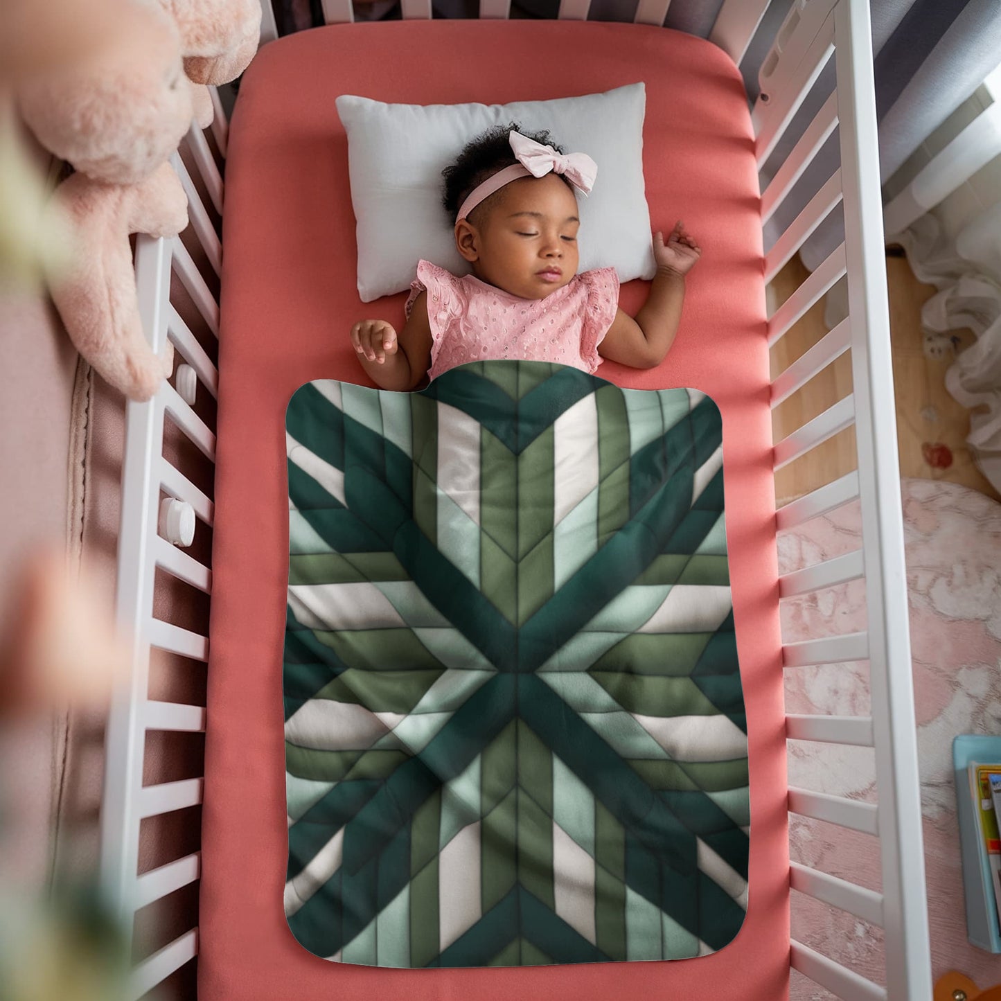 Green Multi Sherpa Blanket