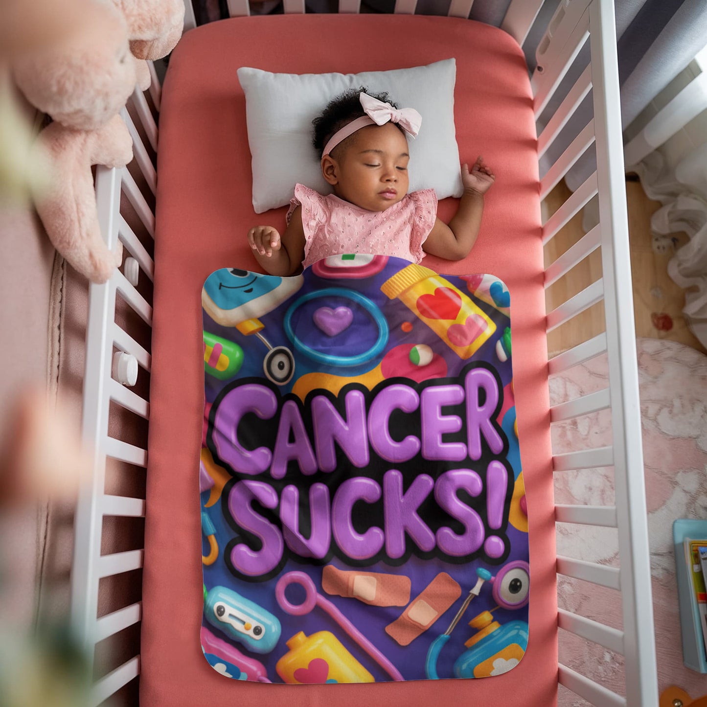 Cancer Sucks (purple) Blanket