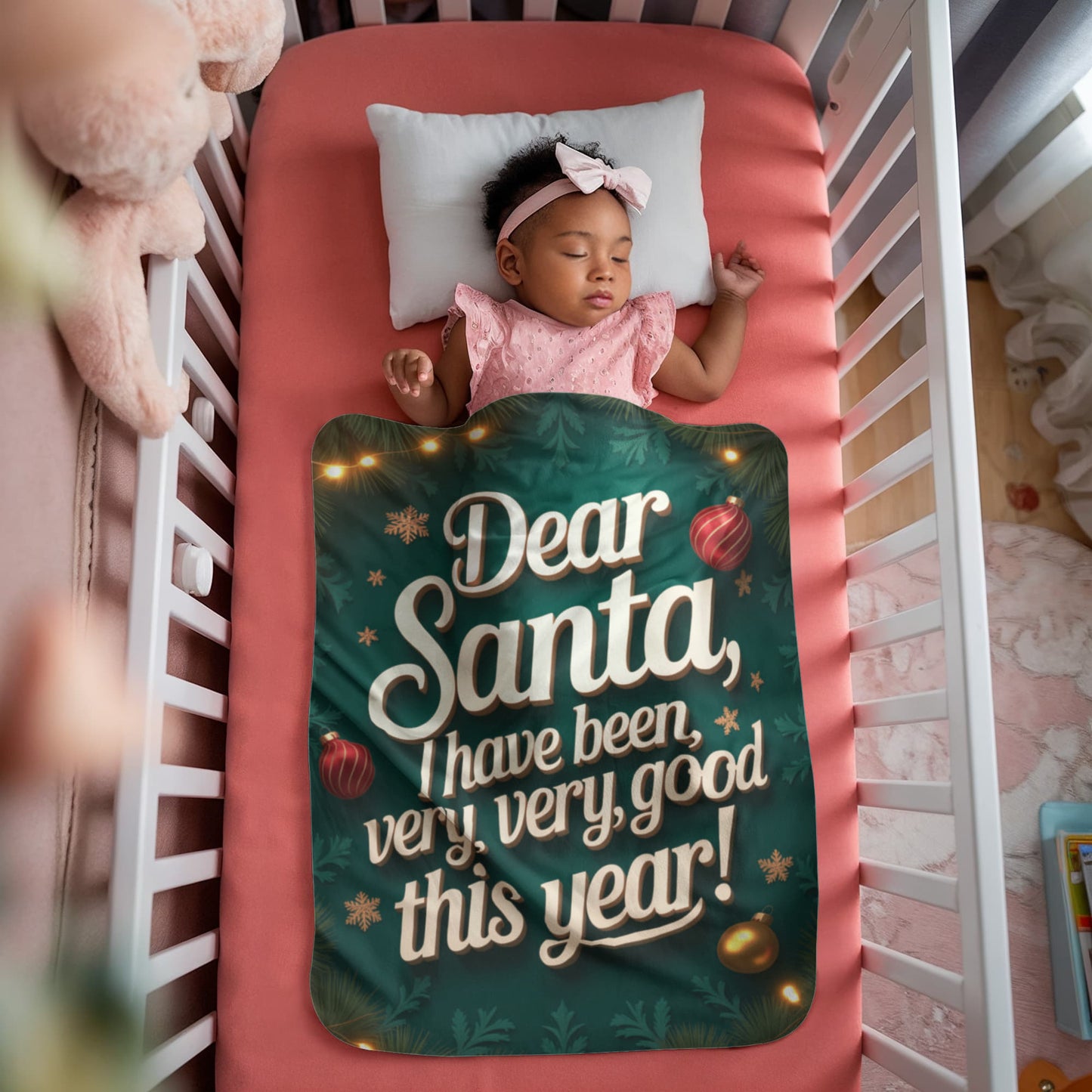 Dear Santa Blanket (green)