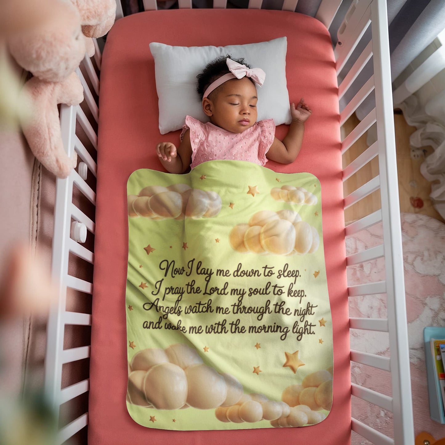 Now I lay me down to sleep Blanket (yellow)