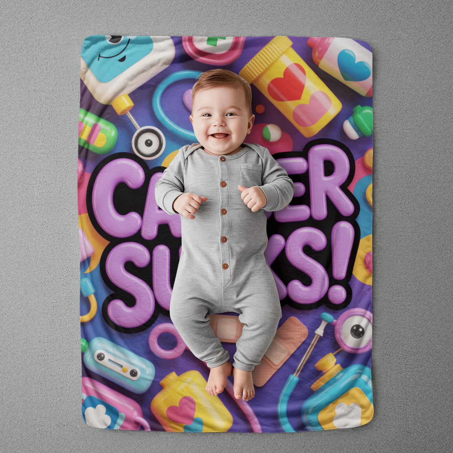 Cancer Sucks (purple) Blanket