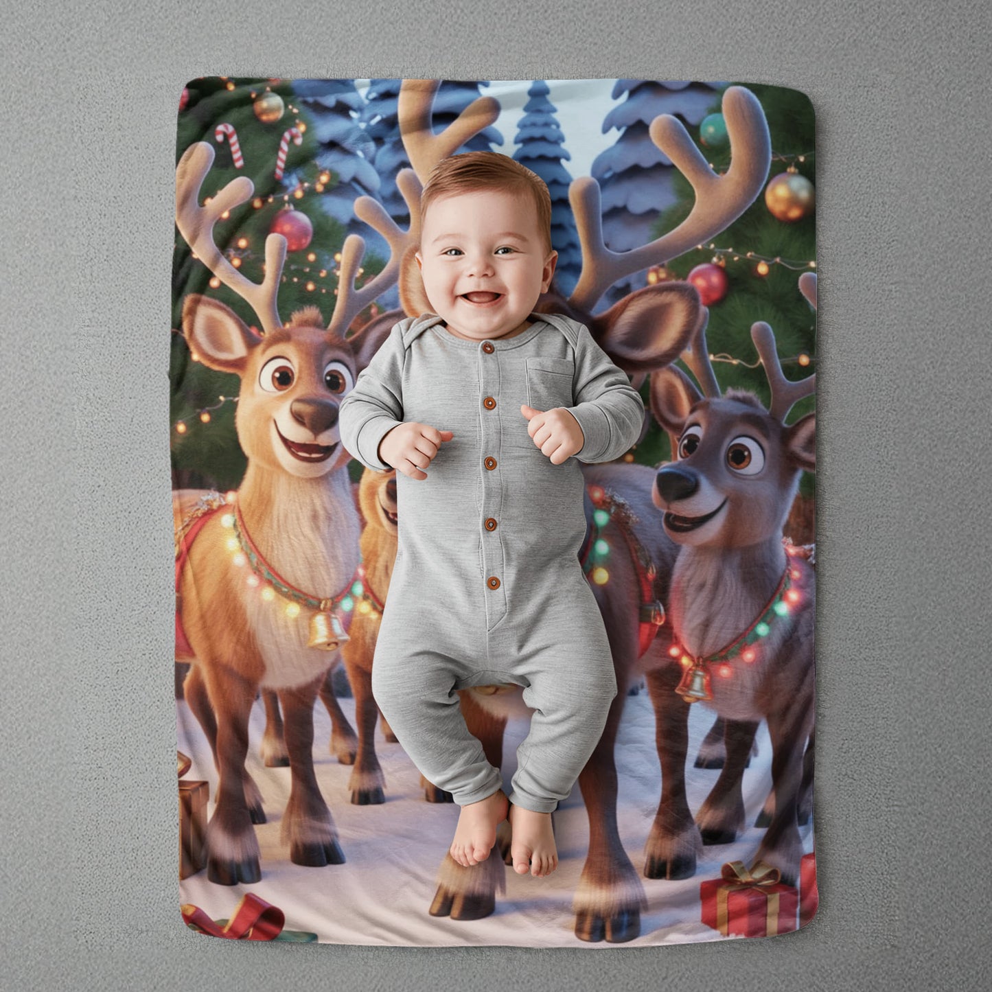 Christmas Reindeer Blanket