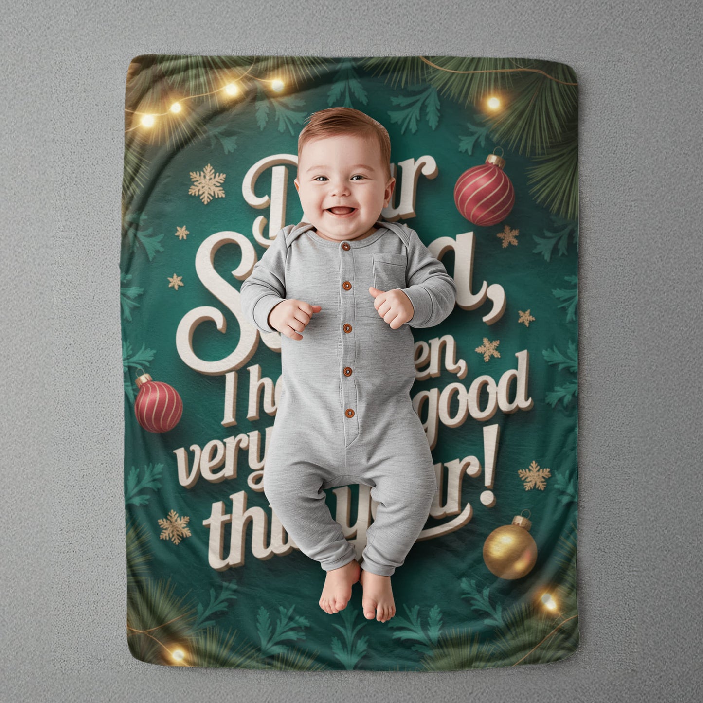 Dear Santa Blanket (green)