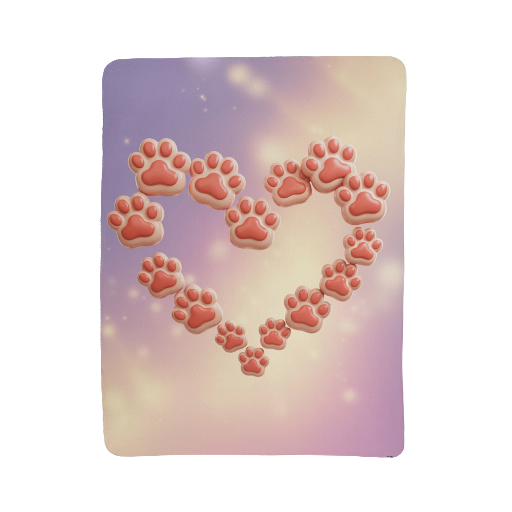 Cat Heart Blanket
