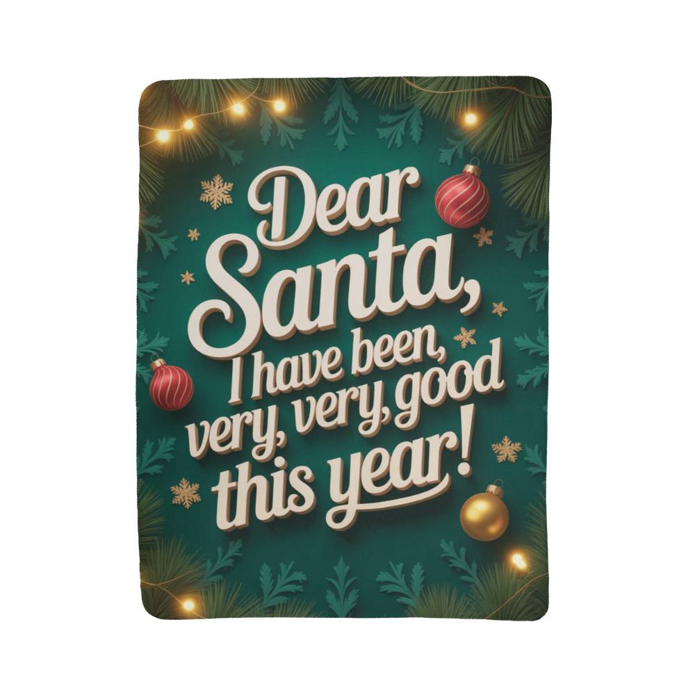 Dear Santa Blanket (green)