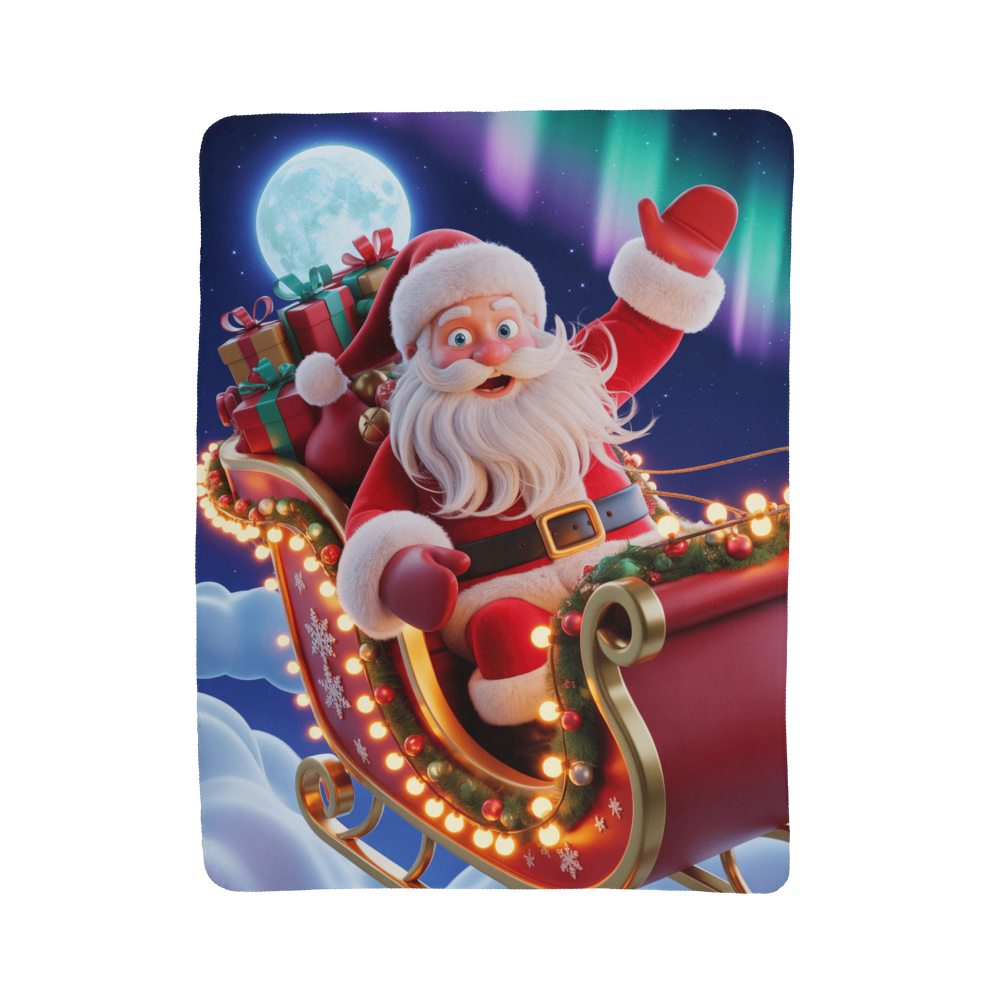 Moonlight Santa Christmas Blanket
