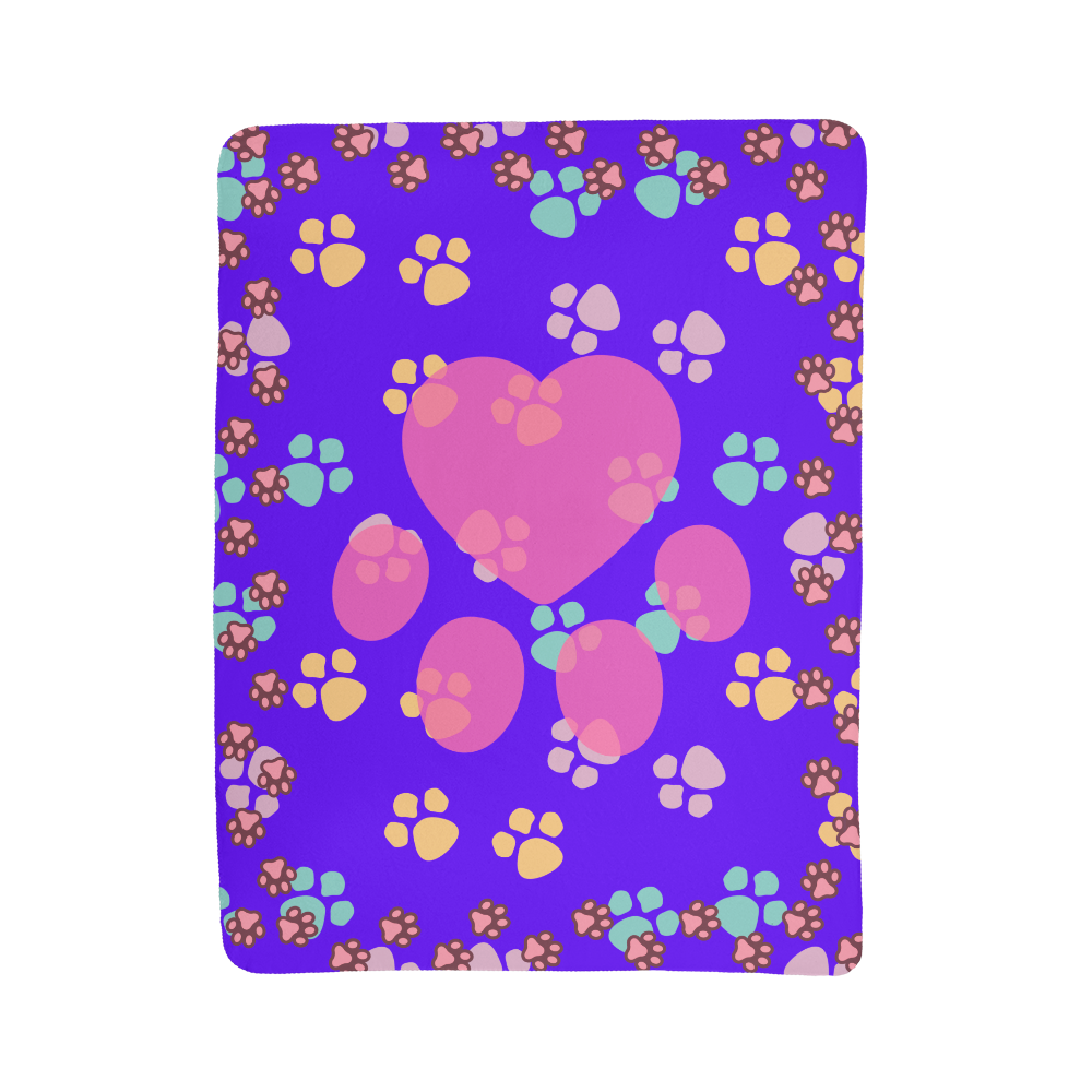 Kitty Footprints Blanket