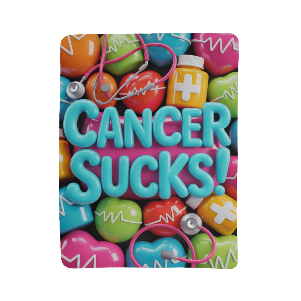 Cancer Sucks (blue) Blanket