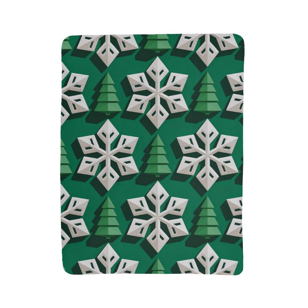 Christmas Green Geometric Blanket