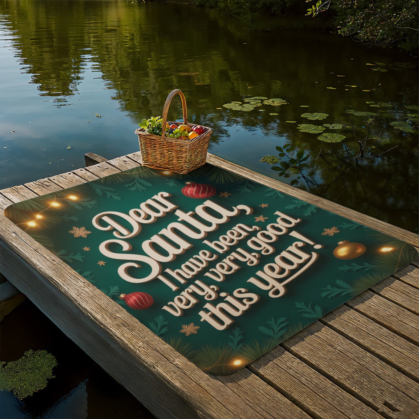 Dear Santa Blanket (green)