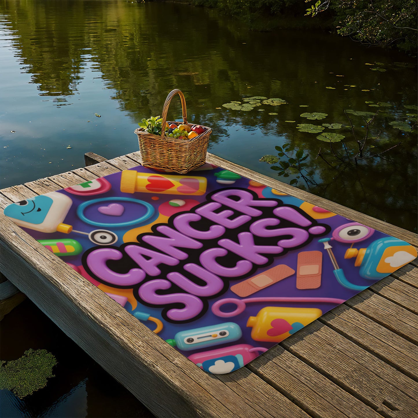 Cancer Sucks (purple) Blanket