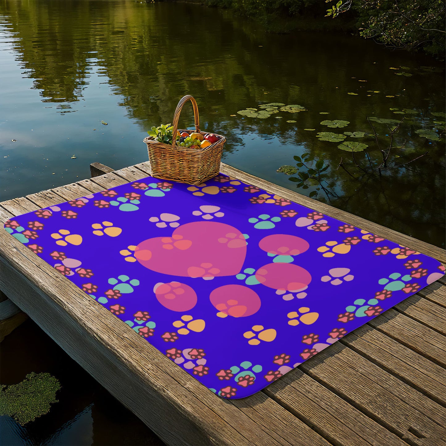 Kitty Footprints Blanket