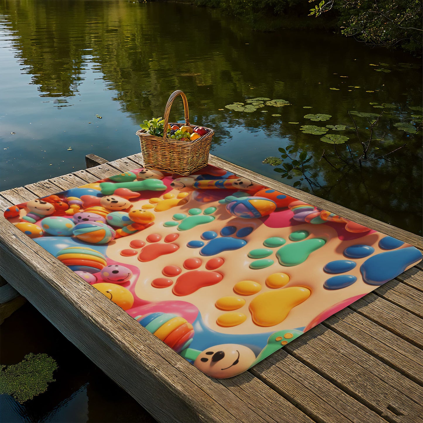 Doggie Footprint Blanket