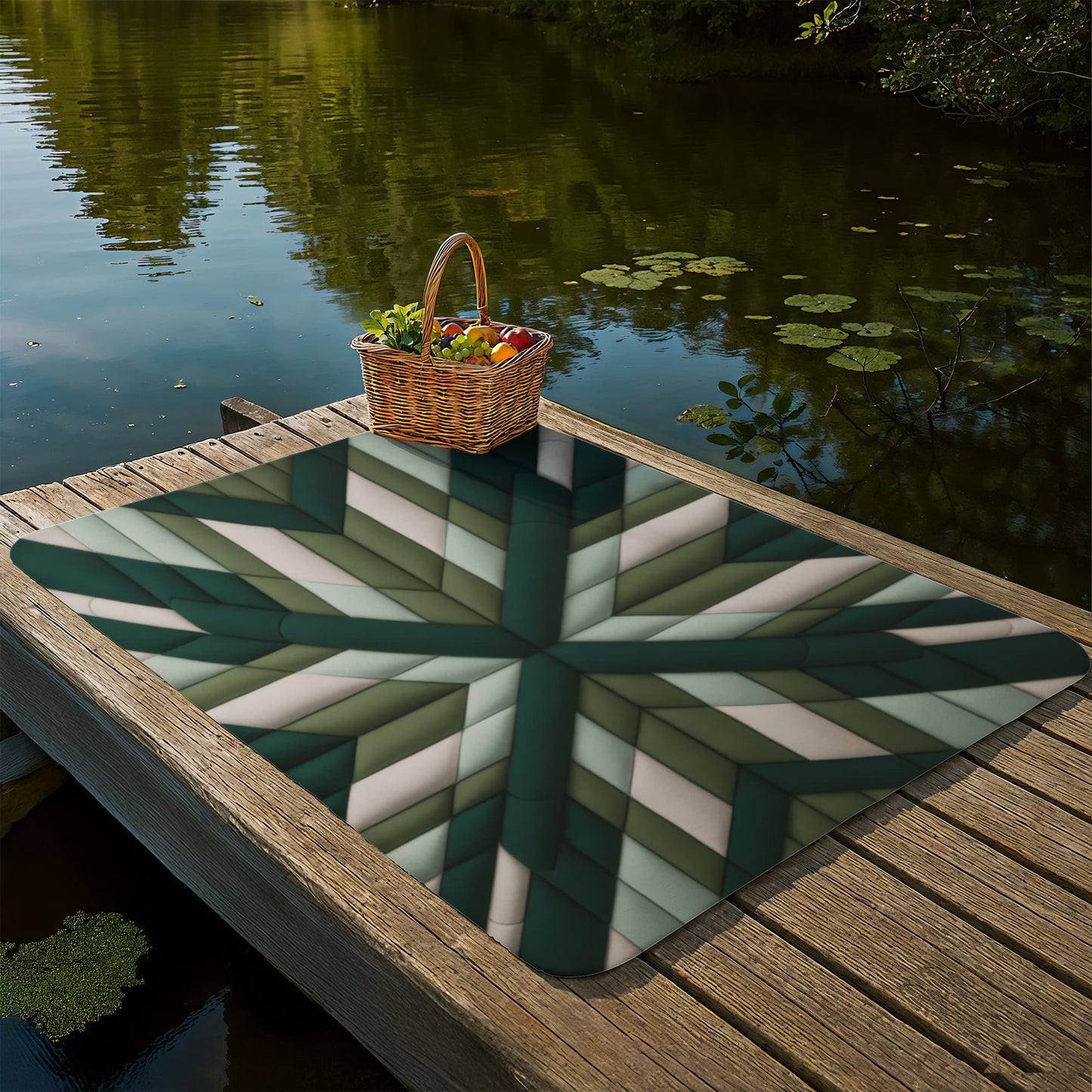 Green Multi Sherpa Blanket