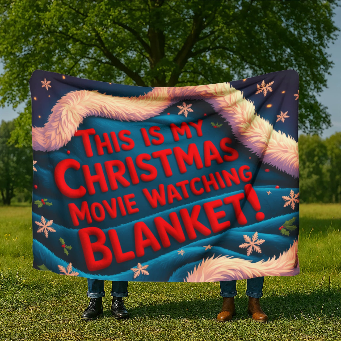 This is my Christmas Movie watching Blanket